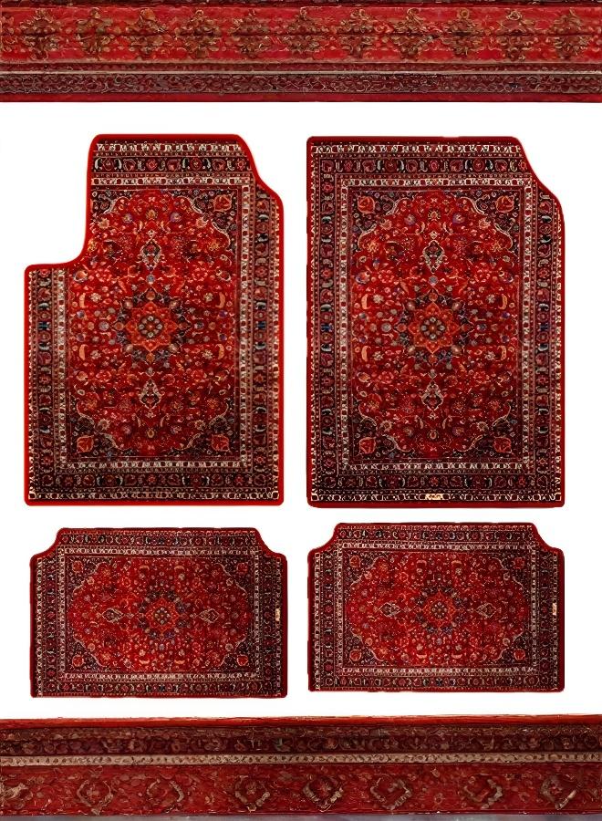 سجاد أرضية السيارة - مجموعة كلاسيكية مقاومة للاهتراء والبقع (4 قطع) - Image 1